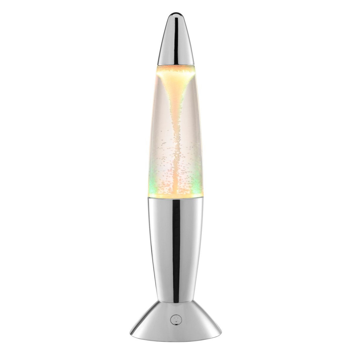 Stormlight 36cm Chrome lampe pour enfant De Brilliant - Stormlight est une lampe de table décorative et portable qui allie le design rétro classique d'une lampe à lave à un effet tourbillonnant hypnotisant.