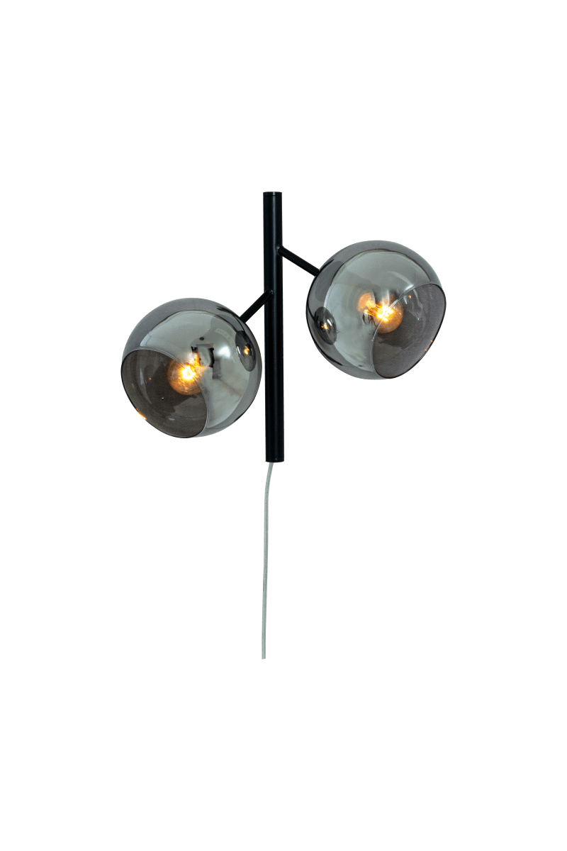 Atom 33cm Gris fumé applique murale De Aneta Lighting - L'applique murale Atom est un accroche-regard passionnant dans le couloir, dans les escaliers, dans le salon ou partout o&ugrave; vous souhaitez la placer.