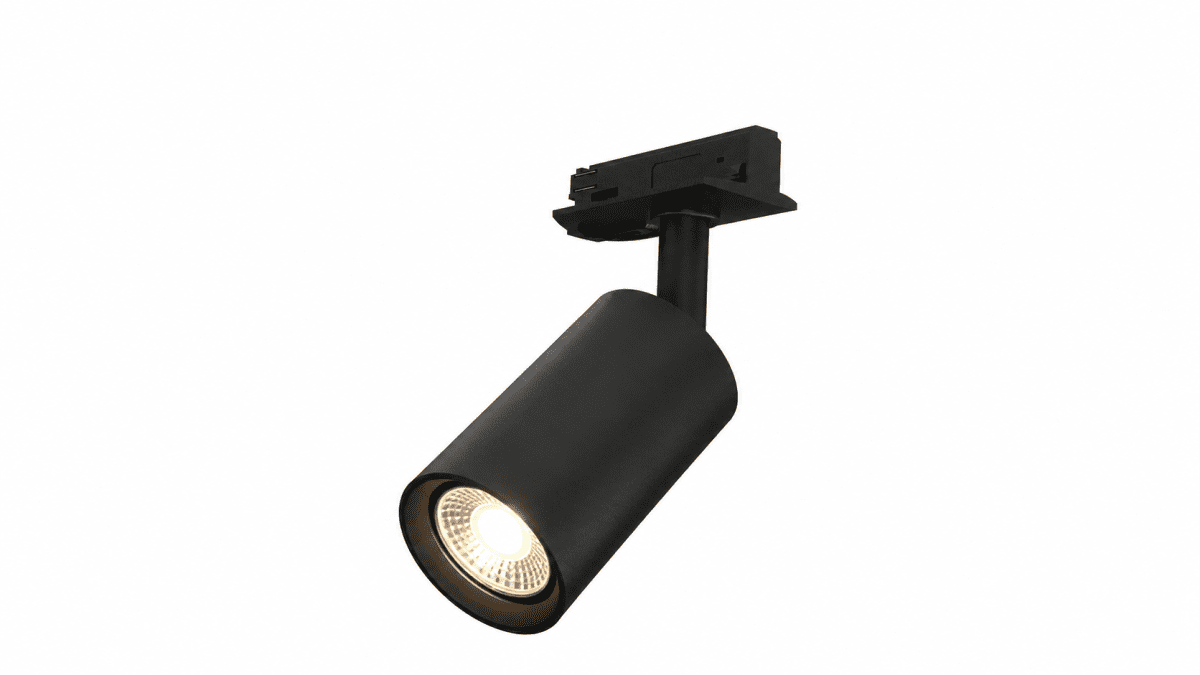 Forma spot Noir De Nordic Lighting - Les syst&egrave;mes d'&eacute;clairage sur rail Forma de Nordic Lighting sont con&ccedil;us et install&eacute;s sur mesure, selon vos sp&eacute;cifications et vos besoins.
