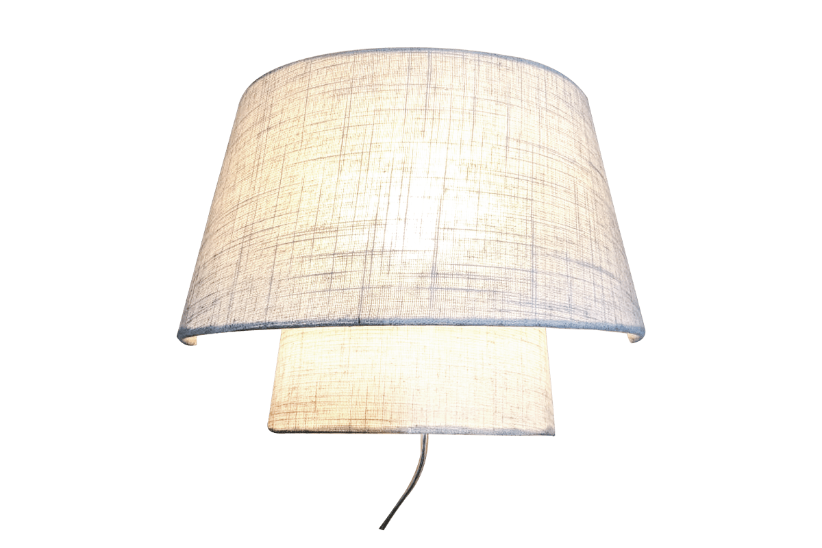  Doble 22cm Beige applique murale De Aneta Lighting - L'alliance du tissu et du m&eacute;tal conf&egrave;re &agrave; la lumi&egrave;re une allure &agrave; la fois douce et moderne.