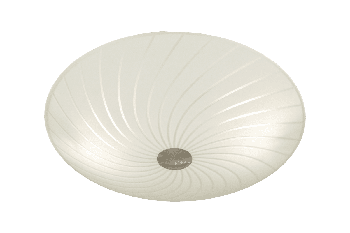 Cyklon Ø34 Blanc plafonnier De Aneta Lighting - L'abat-jour est l&eacute;g&egrave;rement en forme de coquillage et, avec son beau motif et ses d&eacute;tails m&eacute;talliques, s'int&egrave;gre dans n'importe quel int&eacute;rieur.