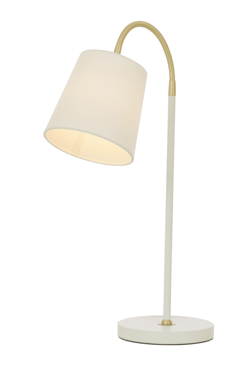 Ljusdal 50cm Blanc lampe de bureau De Aneta Lighting - Le bras flexible permet de diriger facilement la lumière là où vous en avez besoin, faisant de Ljusdal un choix fonctionnel et élégant pour votre maison.