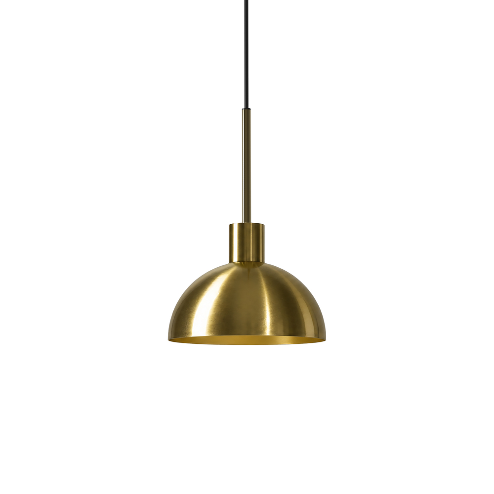 Vienda Ø20 Laiton suspension De Herstal - Vienda est une suspension &eacute;l&eacute;gante en m&eacute;tal, finition laiton satin&eacute;, au design intemporel.