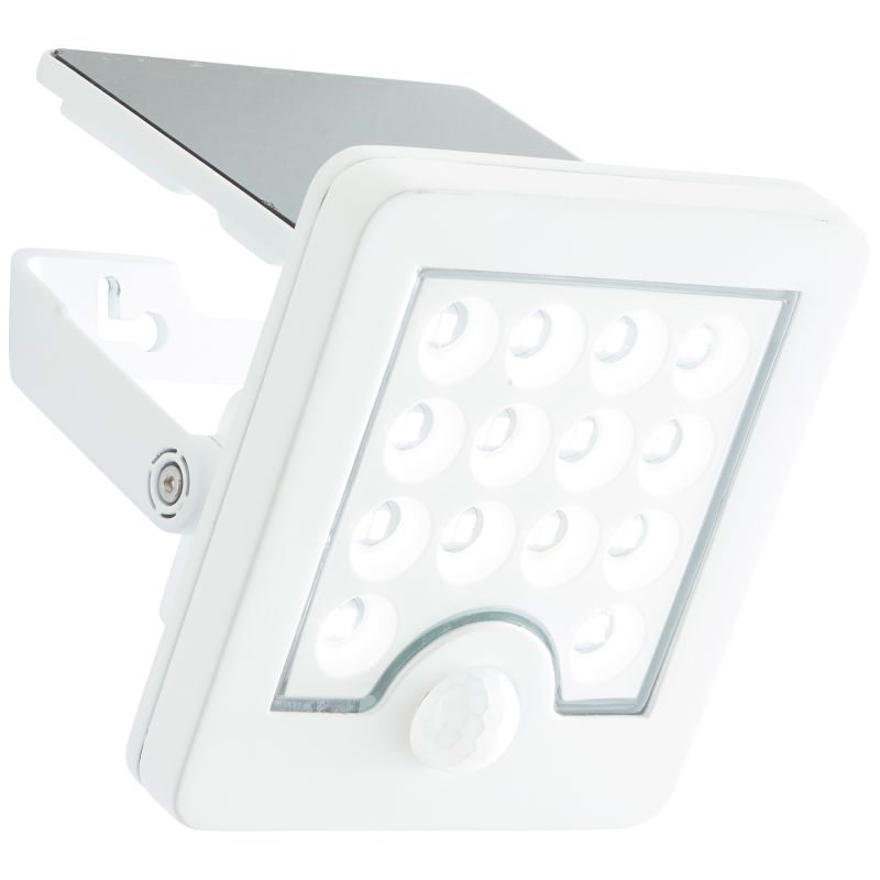 Luton Blanc lampe solaire De Brilliant - Fonctionnant &agrave; l'&eacute;nergie solaire, ce luminaire est &eacute;cologique et &eacute;conomique, et son d&eacute;tecteur de mouvement int&eacute;gr&eacute; offre trois r&eacute;glages pour un &eacute;clairage optimal.