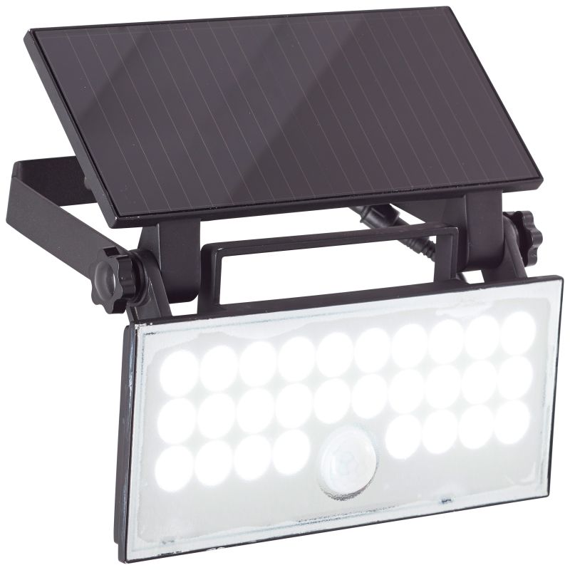 Luton Noir lampe solaire De Brilliant - Gr&acirc;ce &agrave; l'&eacute;nergie solaire, cet &eacute;clairage est &eacute;cologique et &eacute;conomique, et le d&eacute;tecteur de mouvement int&eacute;gr&eacute; dispose de trois r&eacute;glages pour un &eacute;clairage optimal.