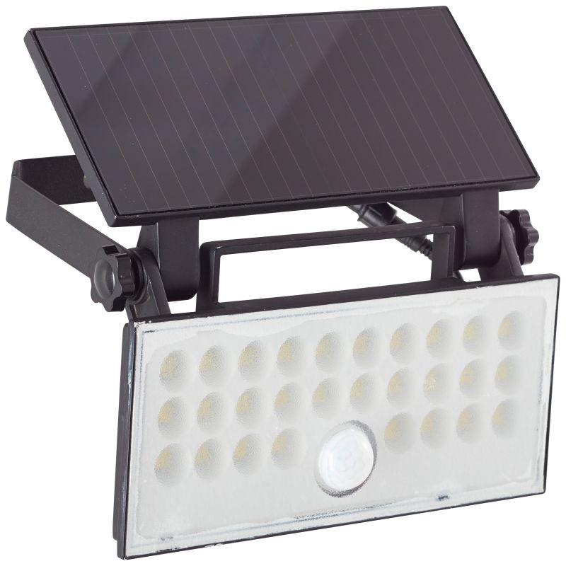 Luton Noir lampe solaire De Brilliant - Gr&acirc;ce &agrave; l'&eacute;nergie solaire, cet &eacute;clairage est &eacute;cologique et &eacute;conomique, et le d&eacute;tecteur de mouvement int&eacute;gr&eacute; dispose de trois r&eacute;glages pour un &eacute;clairage optimal.