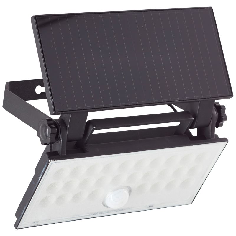 Luton Noir lampe solaire De Brilliant - Gr&acirc;ce &agrave; l'&eacute;nergie solaire, cet &eacute;clairage est &eacute;cologique et &eacute;conomique, et le d&eacute;tecteur de mouvement int&eacute;gr&eacute; dispose de trois r&eacute;glages pour un &eacute;clairage optimal.