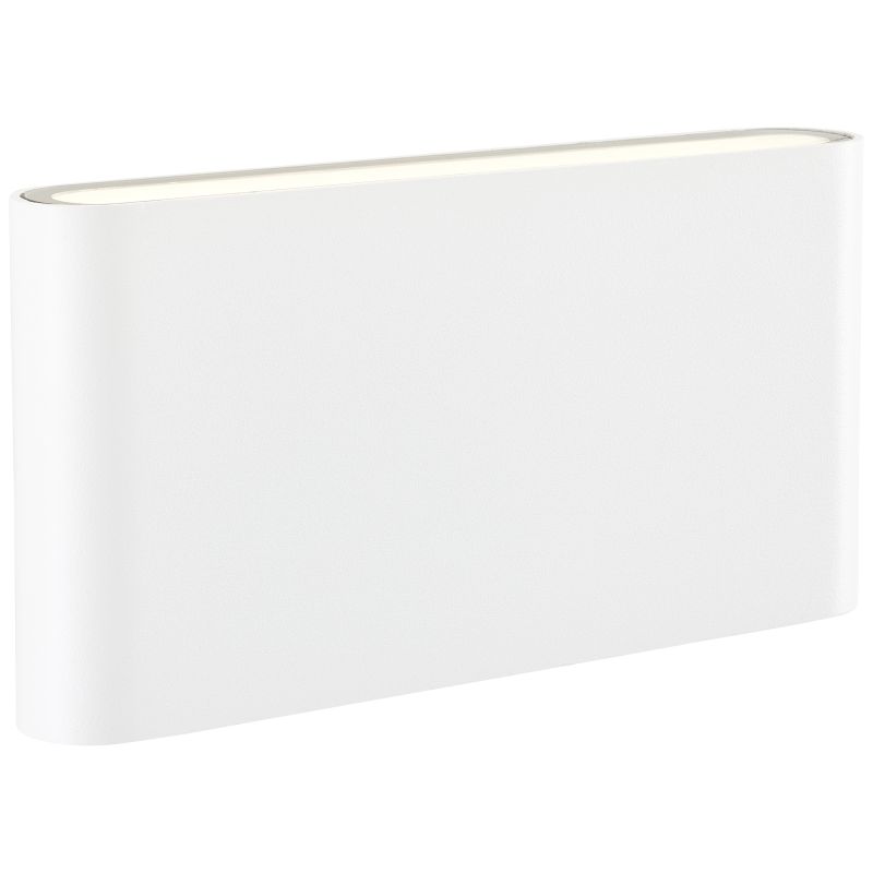 Welbie Blanc lampe d’extérieur De Brilliant - Avec son design élégant, elle est à la fois fonctionnelle et décorative sur la façade, car la lumière éclaire le mur vers le bas et vers le haut.
