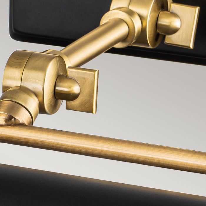 Winchfield 45cm Noir De Elstead Lighting - Disponible en laiton antique, noir mat et effet chêne pour écrans et supports muraux.