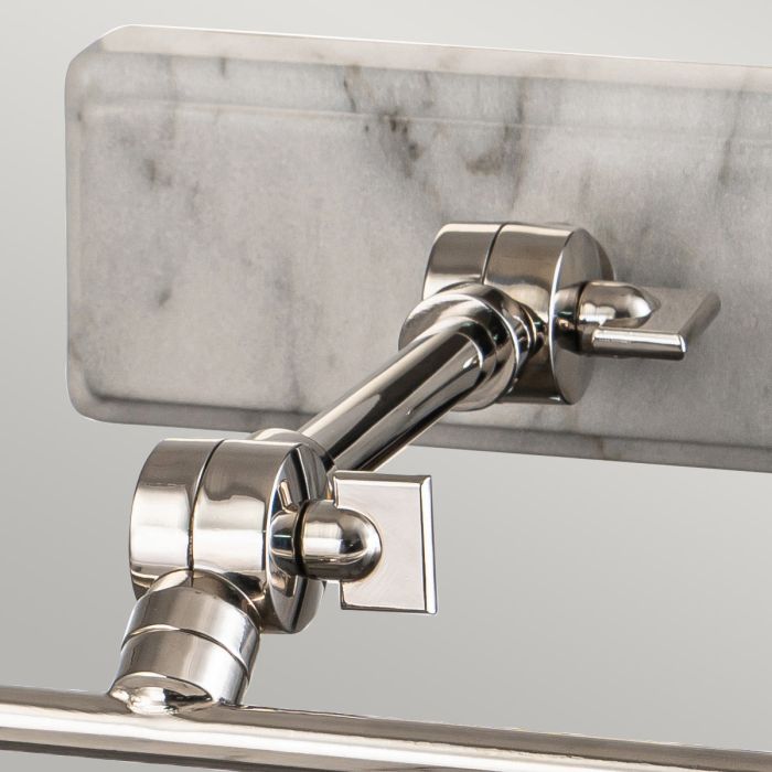 Winchfield 45cm Blanc De Elstead Lighting - Disponible en laiton antique, noir mat et effet chêne pour écrans et supports muraux.