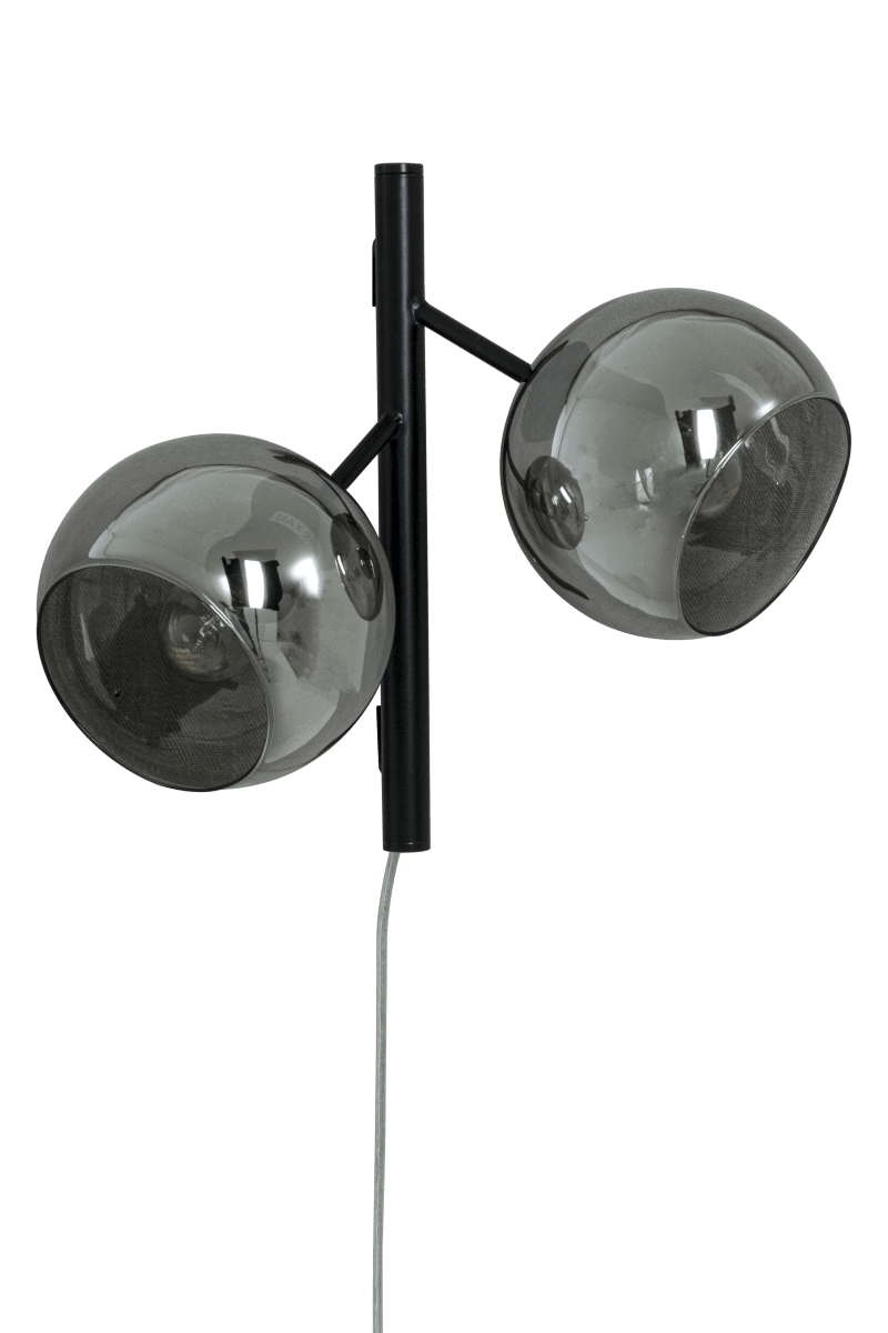 Atom 33cm Gris fumé applique murale De Aneta Lighting - L'applique murale Atom est un accroche-regard passionnant dans le couloir, dans les escaliers, dans le salon ou partout o&ugrave; vous souhaitez la placer.
