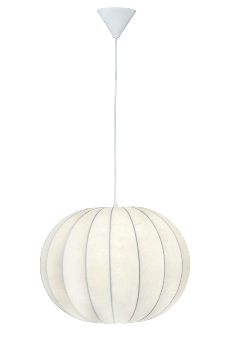 Joni Ø45 Blanc suspension De Aneta Lighting - Joni offre une lumière douce et est aussi belle dans le salon que dans la cuisine ou la chambre.