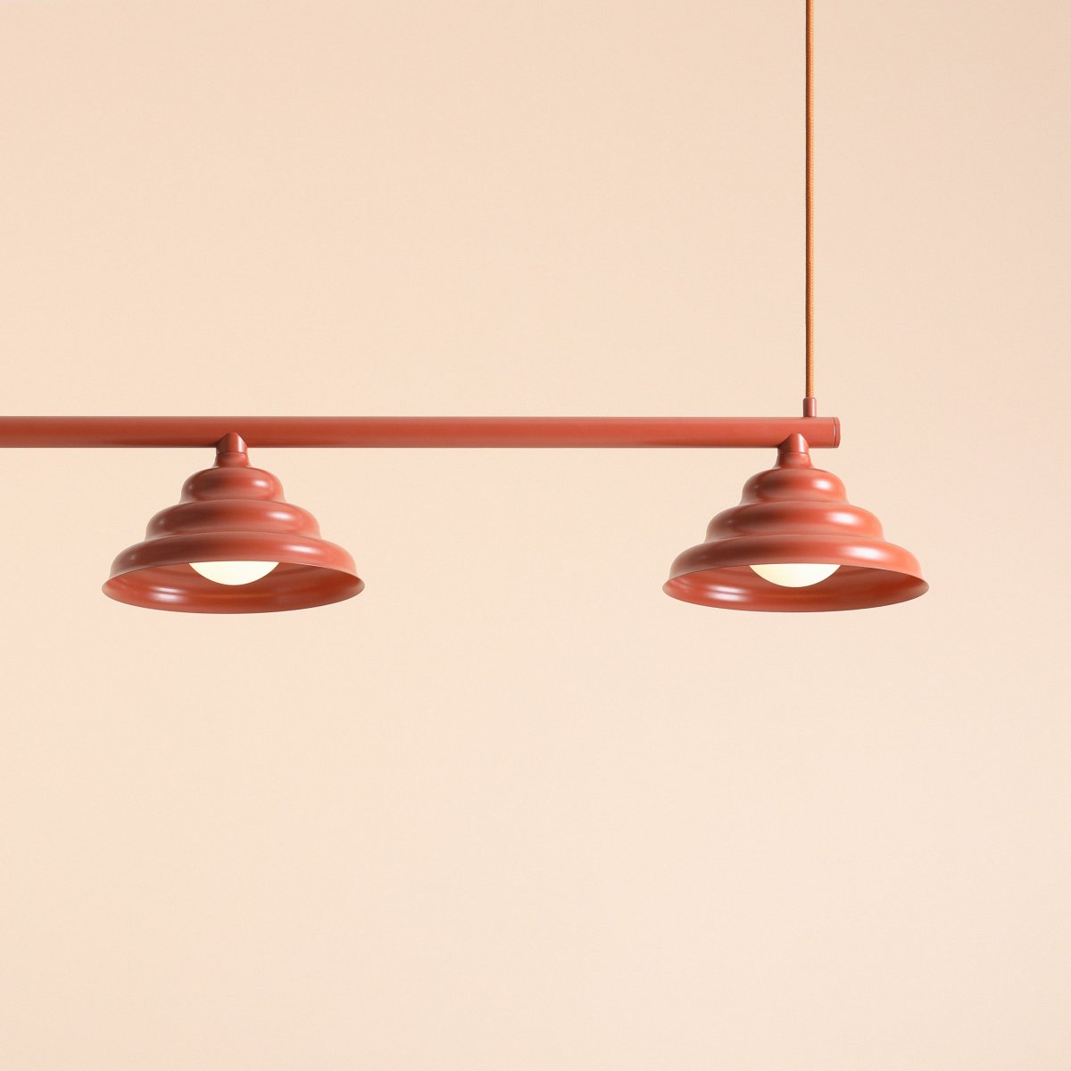 Wave 106cm Orange suspension De Artera - Wave est une suspension moderne au design rétro, ce qui en fait une lumière polyvalente qui s'intègre dans n'importe quelle maison.